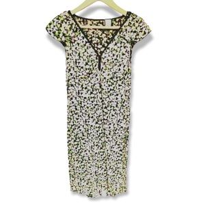 Du’e Per Du’e cute contemporary provincial slim stretch floral print long dress